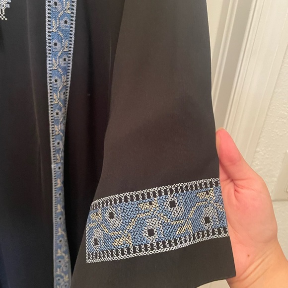 Brand new Women thoub middle eastern black with hand made stitches new - Picture 5 of 7